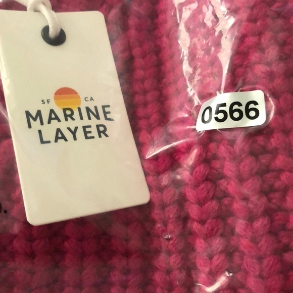 Marine Layer Sweater Oversized Crewneck Merino Wool Blend Rose Violet NWT XS - Picture 9 of 9